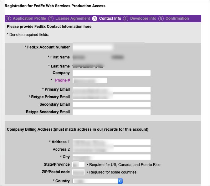 Obtain your FedEx Account Credentials | Registration to FedEx web service production access