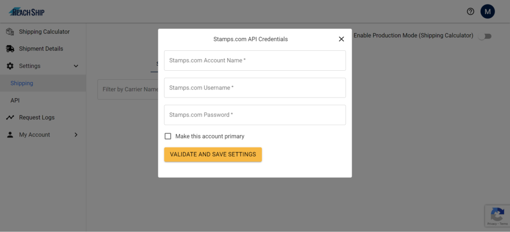 UPS shipping APIs | Stamps API Credentials