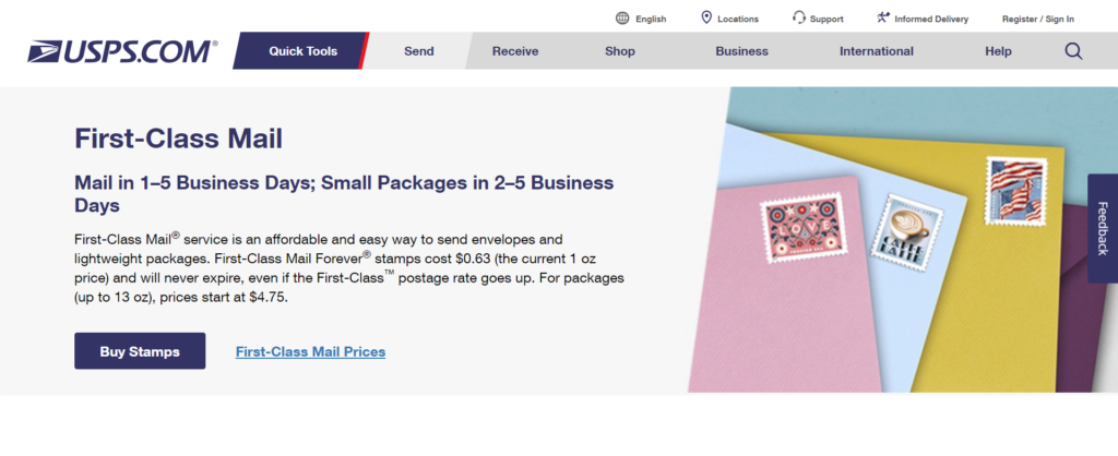 What is USPS First Class Mail?